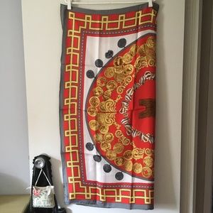 New British Museum Silk Twill Hand Rolled Ancient Roman Britain Theme Scarf